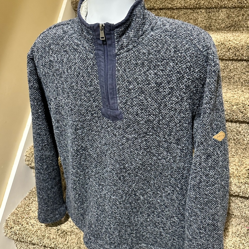 Orvis Blue Half-Zip Sweater